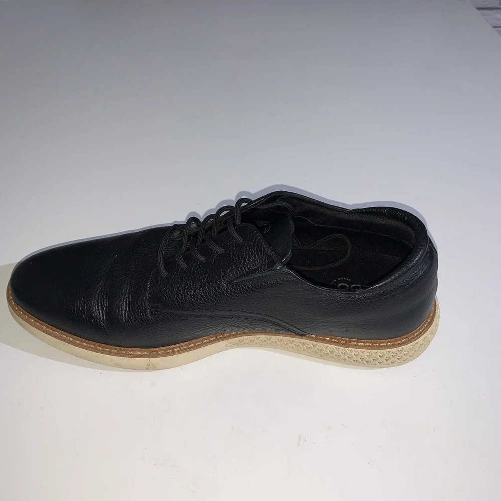 Aldo Shoes Mens Size 11 Black Leather Casual Oxford Derby Lace Up Comfort Sole